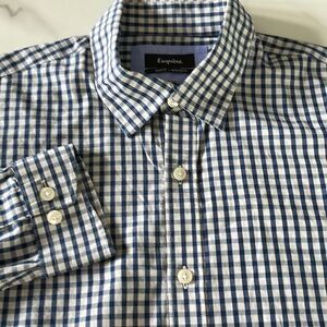 Esquire Slim Fit Non Iron Button Front Dress Shirt Mens Large 16 34/35
